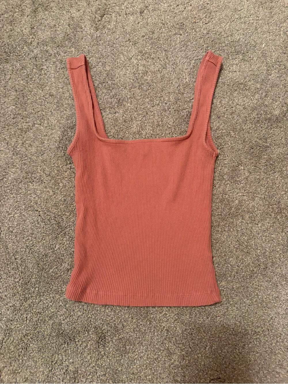 Urban Outfitters pink ribbed tank top square top